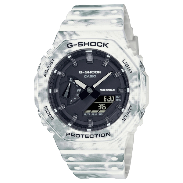 G-SHOCK GAE-2100GC-7A GA-2100ベース アナデジ メンズ 腕時計 ホワイト カーキ 着せ替え Gショック ジーショック  逆輸入海外モデル