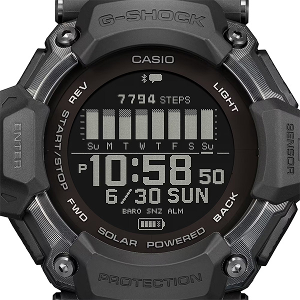 G-SHOCK GBD-H2000-1BJR GPS 電波 ソーラー 腕時計 メンズ デジタル スマホ連動 オールブラック G-SQUAD Gショック  ジーショック カシオ 国内正規品