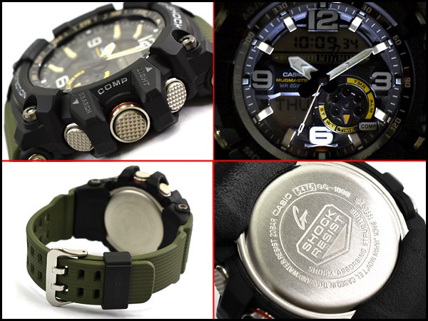 極美品G-SHOCK GG-1000 マッドマスター アナデジ ブラック カーキ 極美品G-SHOCK GG-1000 マッドマスター アナデジ ブラック
