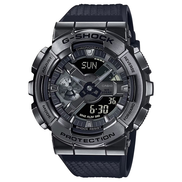 G-SHOCK GM-110BB-1A 腕時計 メンズ デジアナ オールブラック Gショック ジーショック カシオ 逆輸入海外モデルの画像
