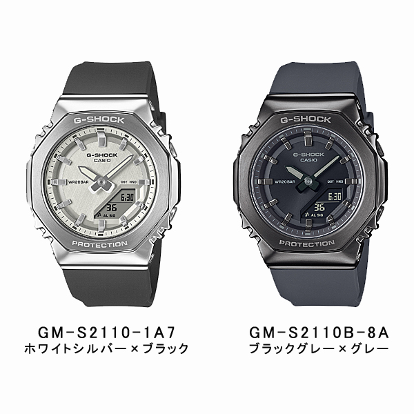 G-SHOCK  ユニセックス 腕時計 アナデジ カシオ 国内モデル GM-S2110-1A1JF GM-S2110PG-1A4JF GM-S2110-1A7JF GM-S2110B-8AJF GM-S2110-2AJF GM-S2110-3AJFの画像