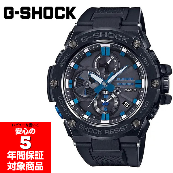 G-SHOCK GST-B100BNR-1A ブルーノートコラボ 限定モデル 腕時計 メンズ ソーラー ブラック ブルー G-STEEL ジーショック カシオ 逆輸入海外モデル