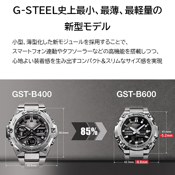 G-SHOCK GST-B600-1A 腕時計 ソーラー メンズ デジタル アナログ