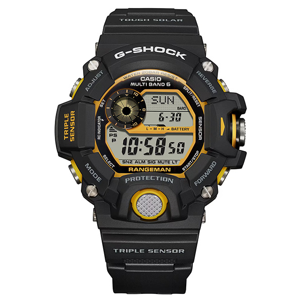 G-SHOCK GW-9400Y-1 RANGEMAN 腕時計 電波ソーラー メンズ デジタル ブラック イエロー Gショック ジーショック カシオ  逆輸入海外モデル