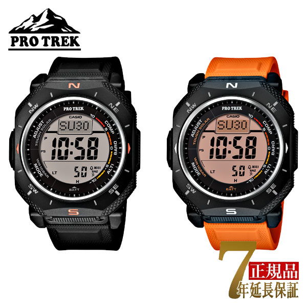 CASIO PRO TREK �����Y �r���v �^�t�\�[���[  �o�R ���x �C�� ���x ���� �f�W�^�� �u���b�N �I�����W PRG-69-1JF PRG-69-4JF