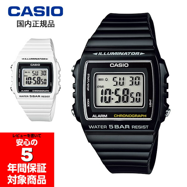 CASIO �����Y �r���v �f�W�^�� �u���b�N �z���C�g�`�v�J�V �������f�� W-215H-1AJH W-215H-7AJH