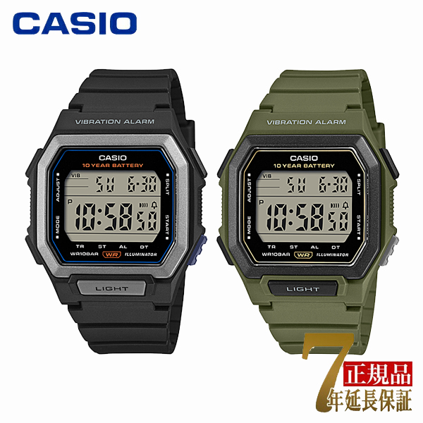 CASIO �����Y �r���v �f�W�^�� �E���^���o���h �������f�� �u���b�N �O���[�� W-738H-1AJF W-738H-3AJF