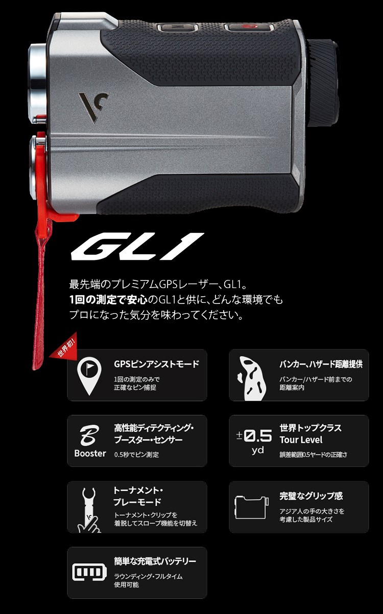 ボイスキャディ ハイブリッド GPS レーザー GL1 ゴルフ レーザー距離