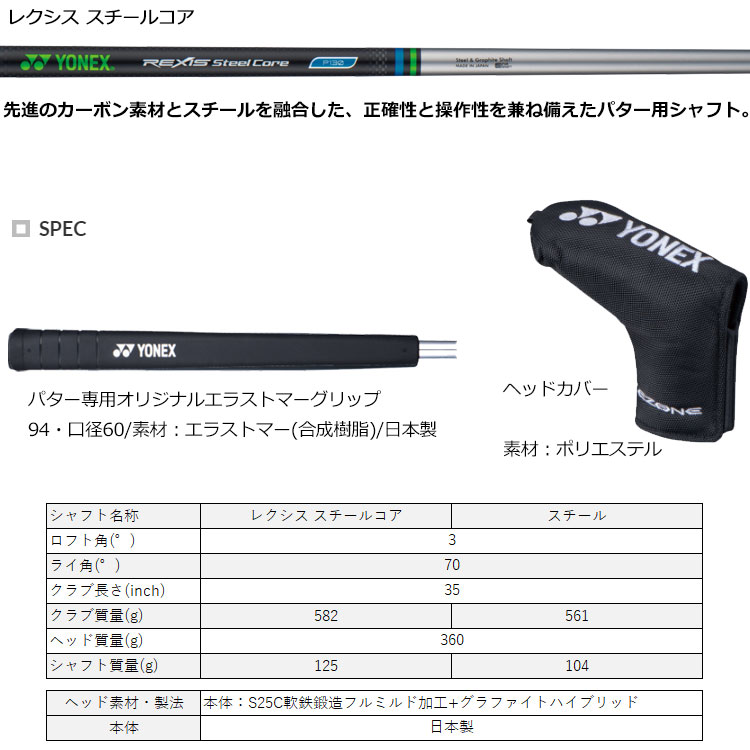 YONEX 【期間限定】 ヨネックス イーゾーン EZONE パター P-02