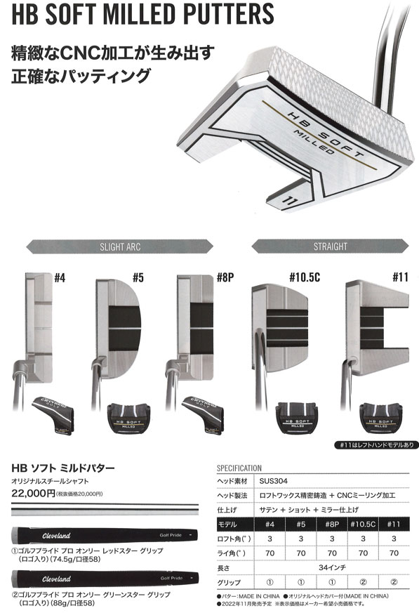 パター クリーブランド HB SOFT MILLED PUTTER Cleveland HB SOFT Milled Putter | #1 - Wide World of Golf