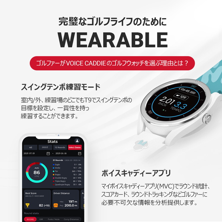 期間限定) 数量限定品 ボイスキャディGPS ゴルフ ウォッチ T9 ミニー