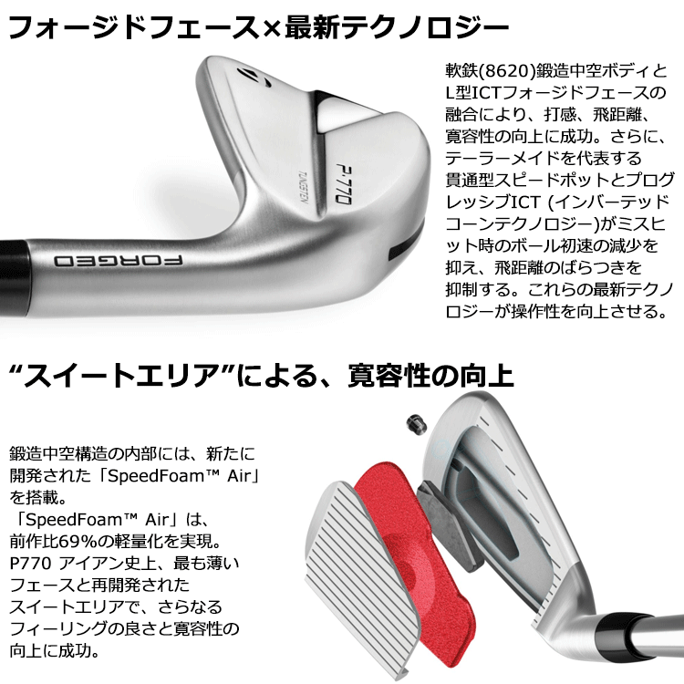 TaylorMade - P770  2023 Diamana Thump 95S アイアン 6本セット TaylorMade テーラーメイド P770 2023 DIAMANA THUMP95 アイアン