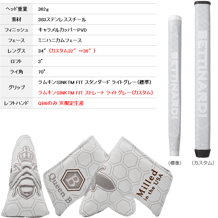 【期間限定】 ベティナルディ QB シリーズ パター Queen B 2023モデル BETTINARDI GOLF 日本正規品 19sbn :  301980248725-01 : ジーゾーン ゴルフ Yahoo!店 - 通販 - Yahoo!ショッピング