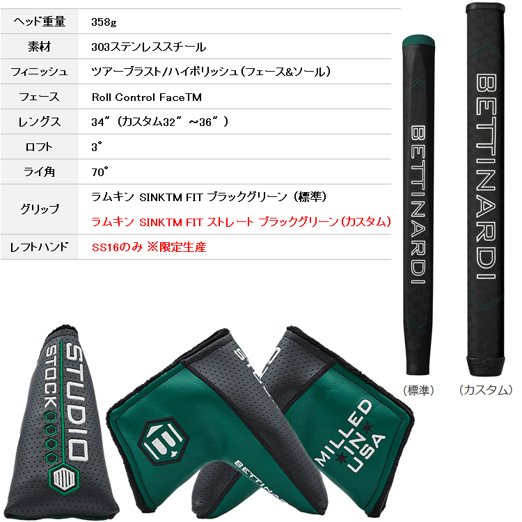 BETTINARDI（ベティナルディ） (期間限定) SS シリーズ パター Studio