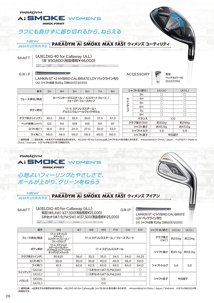 期間限定】 キャロウェイ パラダイム Ai SMOKE MAX FAST