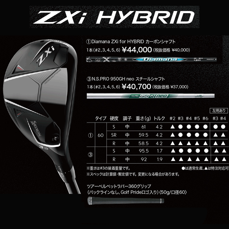 SRIXON (期間限定) ダンロップ スリクソン ZXi ハイブリッド N.S.PRO