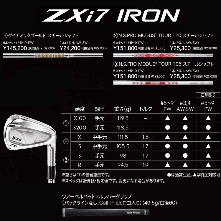 SRIXON (期間限定) ダンロップ スリクソン ZXi7 アイアン 6本セット