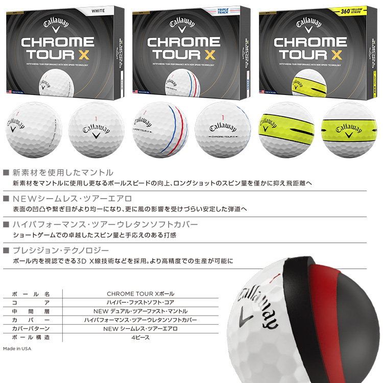 最新Callaway Chrome Soft ゴルフボール 3ダース Callaway（キャロウェイ） 【3ダースセット】キャロウェイ クロム