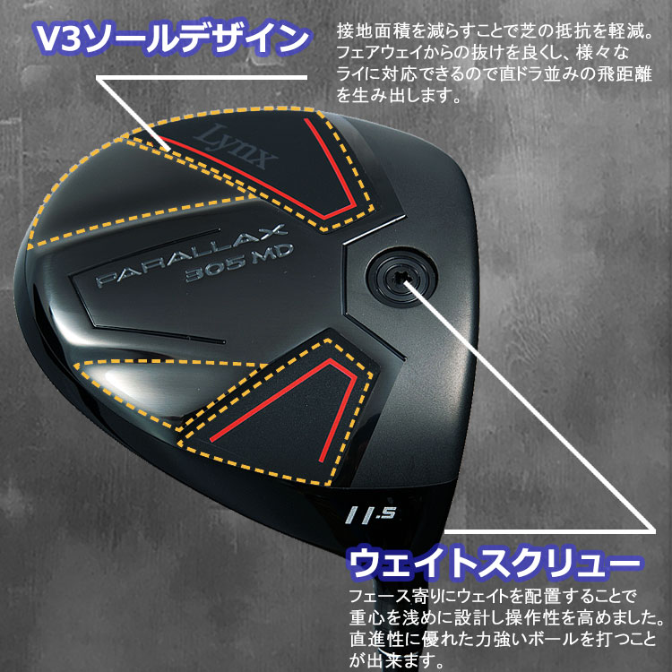 Lynx 【期間限定】 リンクス ゴルフ パララックス MD ミニ