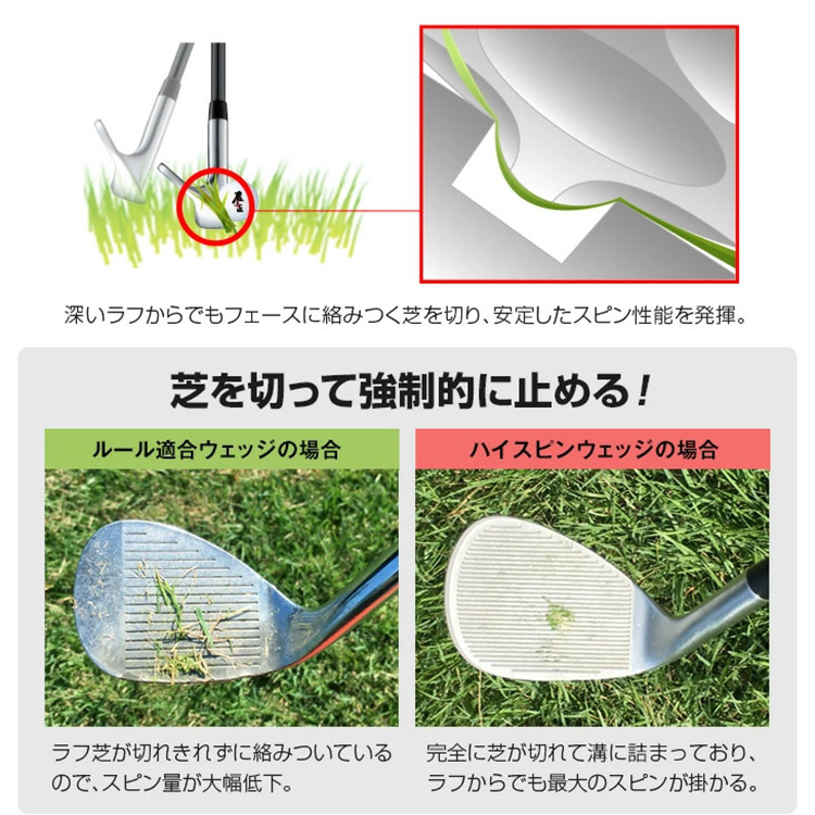 ハイスピンウェッジ　2本セット　寄せワン連発の激スピンウェッジ DYNAGOLF（ダイナゴルフ） 【番手が選べる2本組セット】ダイナゴルフ