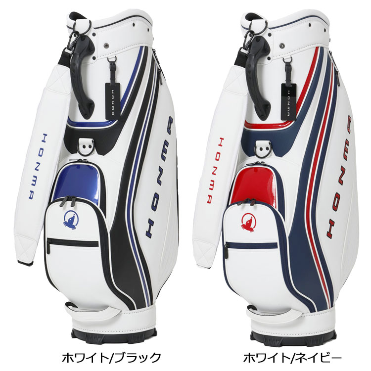 【新品未使用】最高級 ホンマ 会津絵 カート式 キャディバッグ ホワイト 301980251277-01_3.jpg