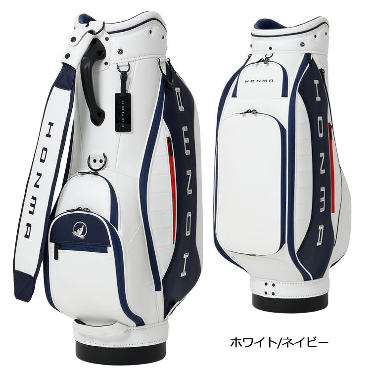 美品高級ホンマ キャディバッグ ホワイト HONMA GOLF（本間ゴルフ） (期間限定) ホンマ ゴルフ カートバッグ
