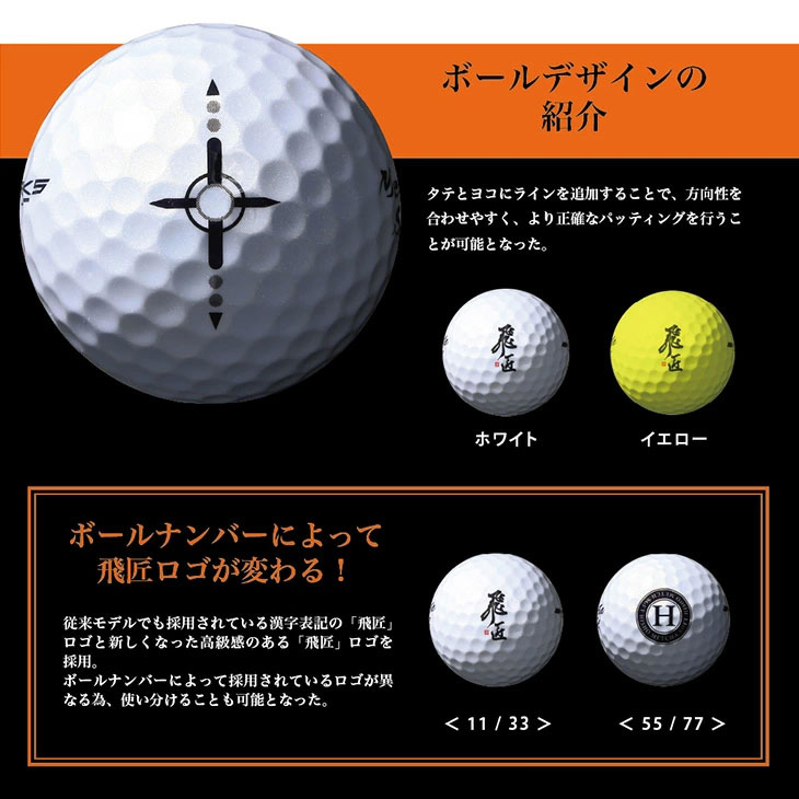 ワークスゴルフ 【カラーが選べる3ダースセット】 ワークス ゴルフ 飛