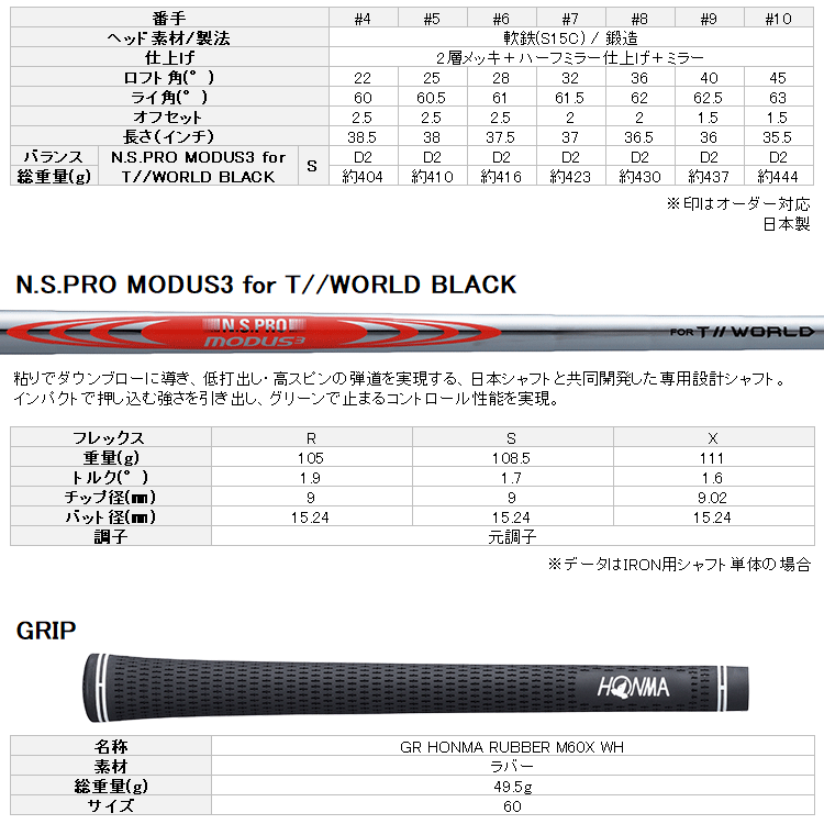 HONMA GOLF（本間ゴルフ） (期間限定) ホンマ ゴルフ T//WORLD TOUR V