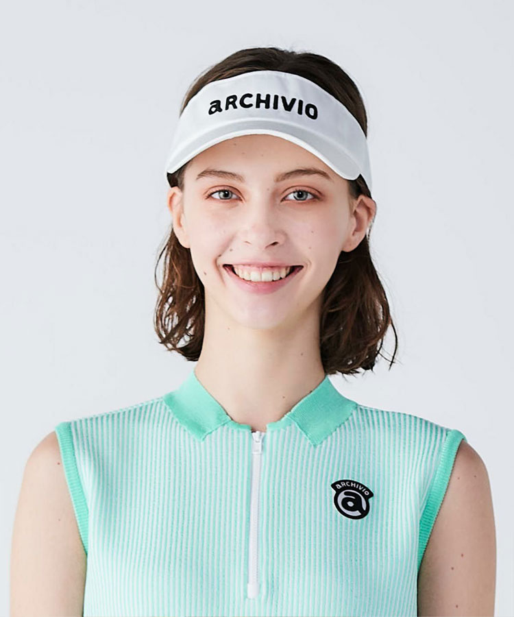archivio（アルチビオ） 春夏 ゴルフ 刺繍ロゴサンバイザー レディース