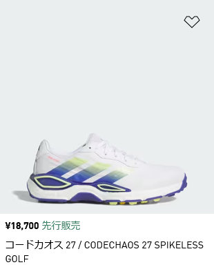 アディダスゴルフシューズレディース　2026モデル ADIDAS GOLF (期間限定) アディダスゴルフ コードカオス 27 メンズ