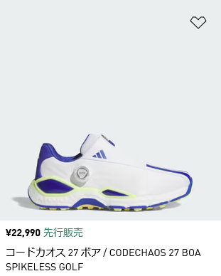 ADIDAS GOLF (期間限定) アディダスゴルフ コードカオス 27 ボア