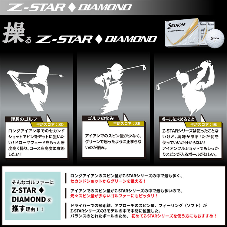 SRIXON 【3ダースセット】スリクソン Z-STAR ◇ ダイヤモンド ゴルフ