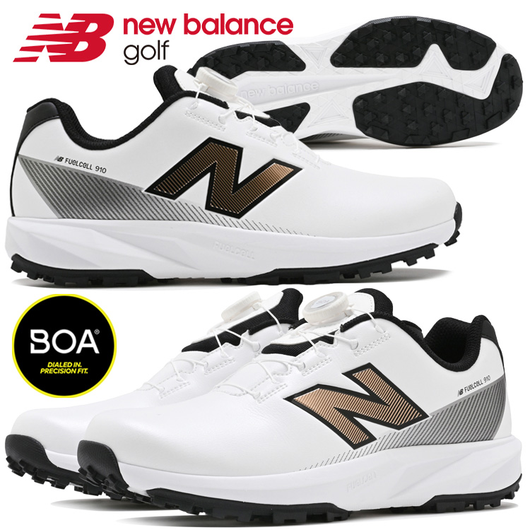 超美品‼️New Balance ゴルフシューズ　ホワイト/ブラック New Balance Golf（ニューバランスゴルフ） フューエルセル 910 v1 SL