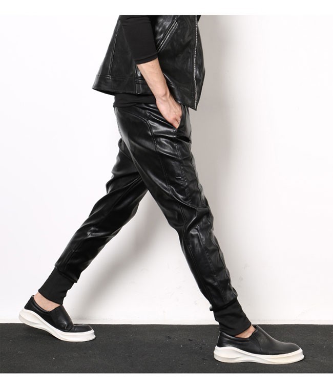 数量限定 特売 レザーパンツ 革パンツ 皮パン ロングパンツ バイクパンツ ライダースパンツ ジョガーパンツ メンズ フェイクレザー Pu 16年 送料無料 Farmerscentre Com Ng