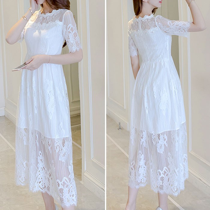 デコルテおしゃれワンピレースシースルーワンピースロング丈膝丈長袖きれいめ結婚式二次会パーティードレスかわいい春秋おしゃれワンピドレス G1553 Apnb193 ヨシモンショップ 通販 Yahoo ショッピング