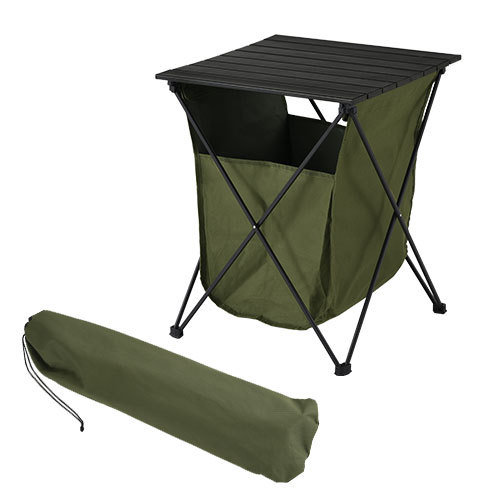 ストッカー付きテーブル 折り畳み ロール 持ち運び 組立簡単 軽量 キャンプ用品 テーブル コンパクト ベランピング 公園 運動会 ピクニック おしゃれ Tbl 家具と雑貨のラックス 通販 Yahoo ショッピング