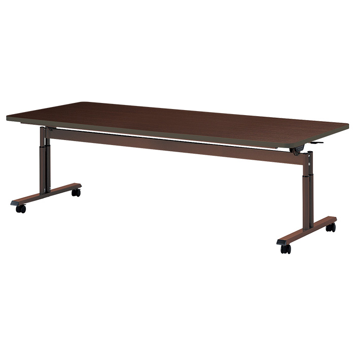 介護用テーブル 折りたたみ 高さ調整 E-FIT-2190S 幅210x奥行90x高さ66〜80cm ソフトエッジ巻 福祉施設 介護施設 デイサービス_1