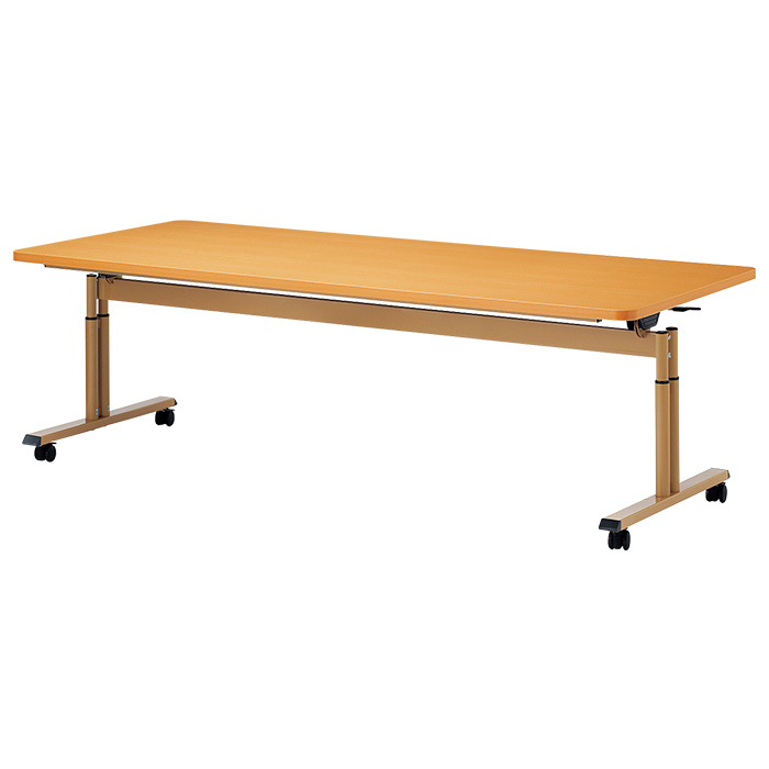 介護用テーブル 折りたたみ 高さ調整 E-FIT-2190S 幅210x奥行90x高さ66〜80cm ソフトエッジ巻 福祉施設 介護施設 デイサービス_2