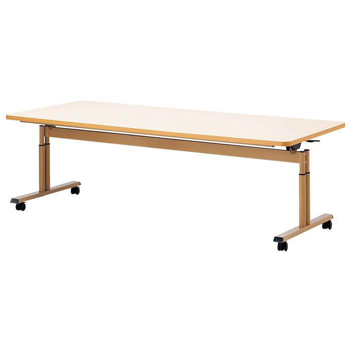 介護用テーブル 折りたたみ 高さ調整 E-FIT-2190S 幅210x奥行90x高さ66〜80cm ソフトエッジ巻 福祉施設 介護施設 デイサービス_3