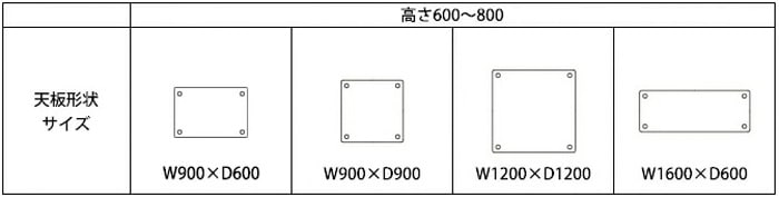 介護施設用テーブル E-FPSシリーズは豊富な天板形状
