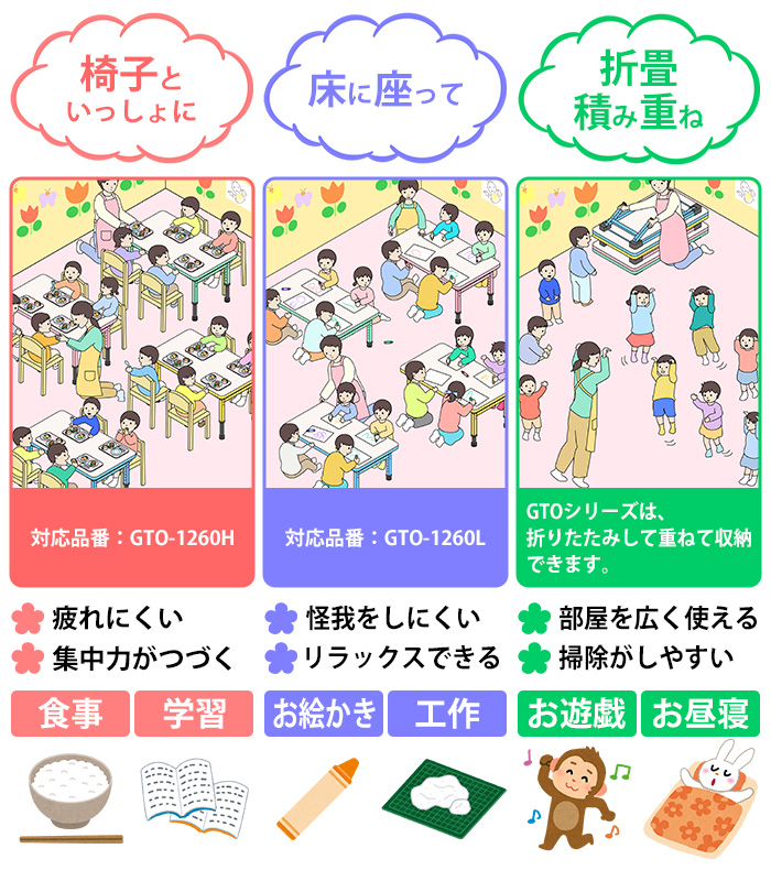 保育園や幼稚園での使用例