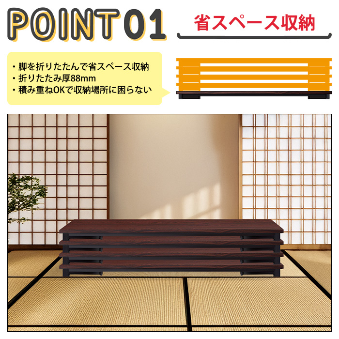 長机 折りたたみ 座卓 会議用テーブル 軽量 E-AZP-1545S 幅1500x奥行450x高さ330mm ソフトエッジ巻 角型 折畳机 神社 お寺 学童 公民館 集会所の画像