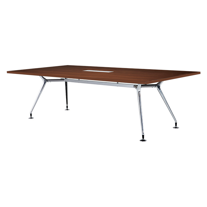 ミーティングテーブル E-CAD-2412KW 幅2400x奥行1200x高さ720mm 配線ボックス付 角型 会議用テーブル おしゃれ 会議室  テーブル 長机 会議机
