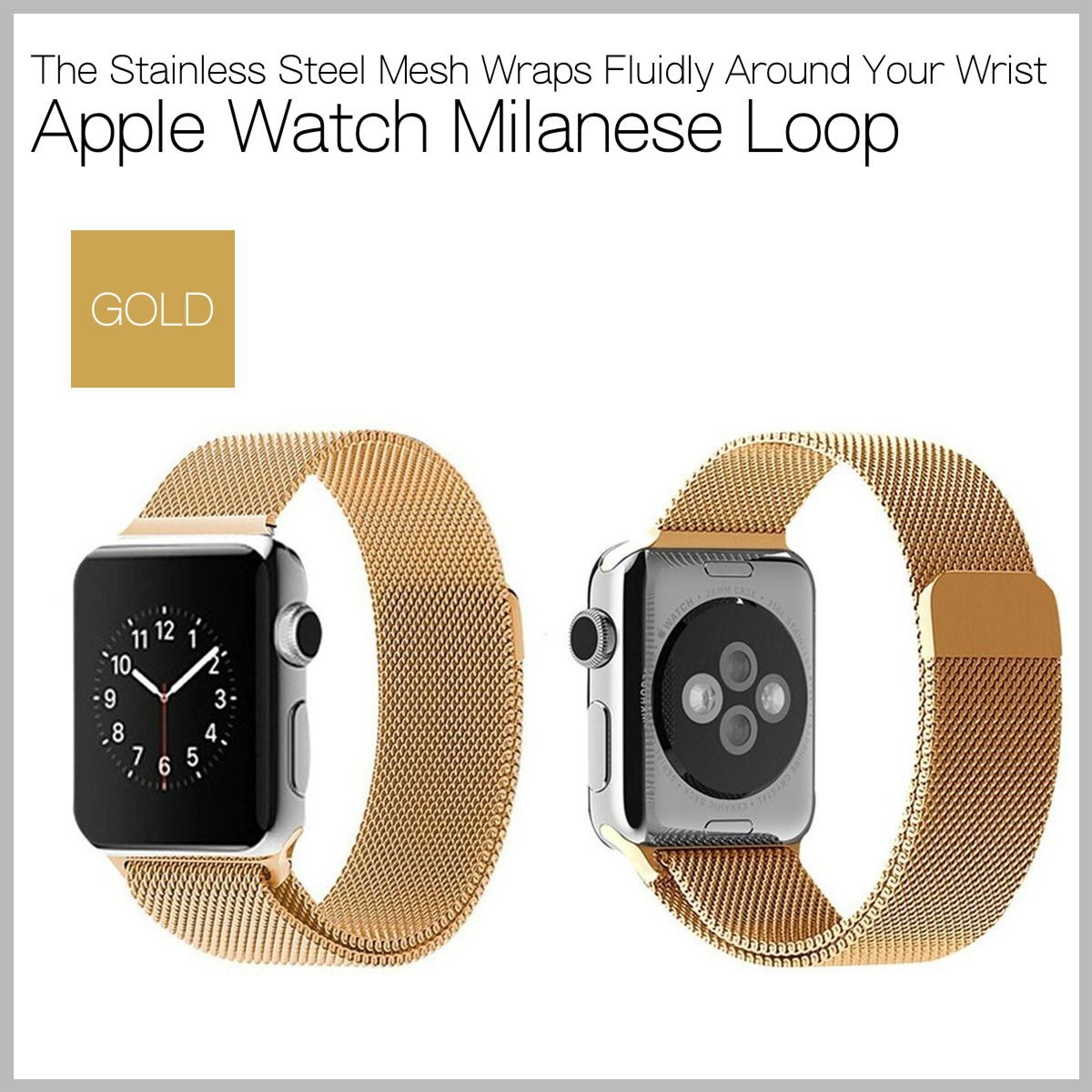 Apple Watch バンド ミラネーゼループ 全5色 アップルウォッチ ベルト 