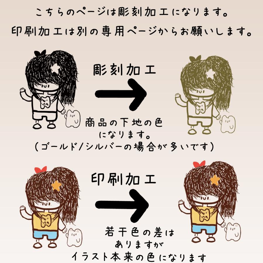 印刷加工と彫刻加工の違い 説明画像