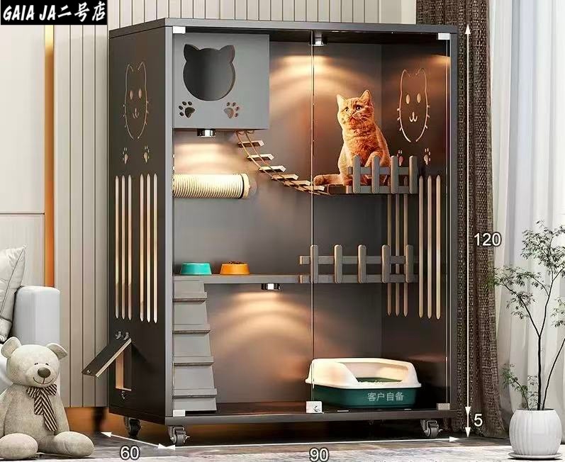 猫ケージ、大型猫 、ペット 、猫ハウス、猫ヴィラ、コンパクト猫