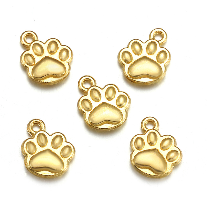 金属チャーム 肉球 ネコ 犬 アクセサリーパーツ ハンドメイド