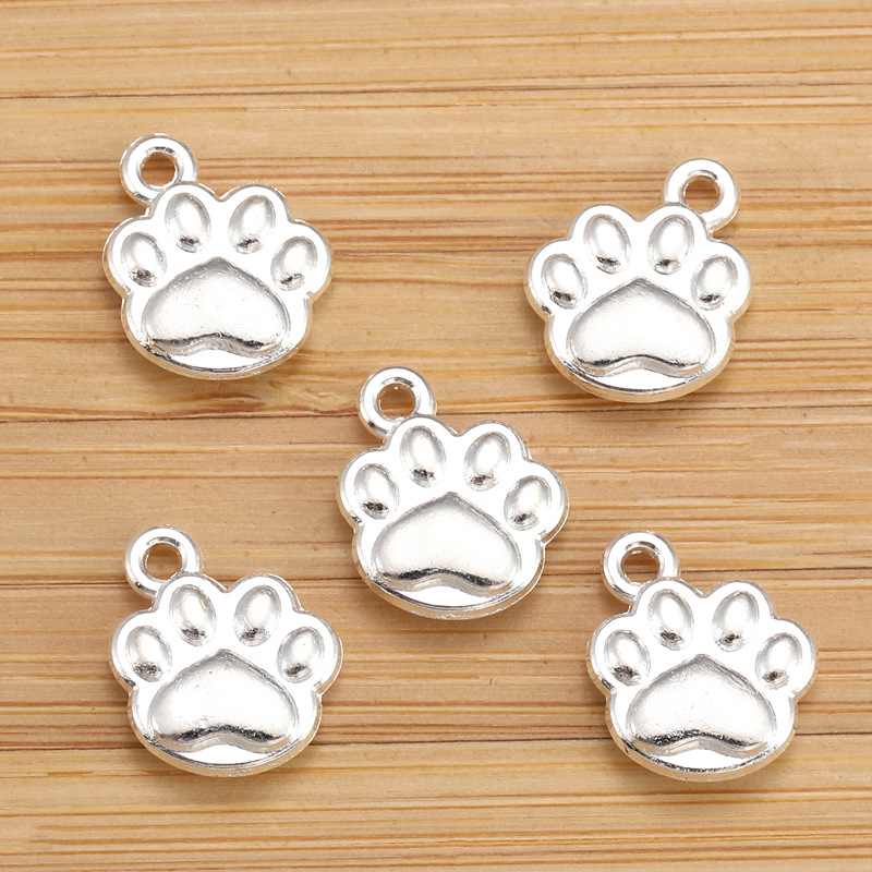 金属チャーム 肉球 ネコ 犬 アクセサリーパーツ ハンドメイド