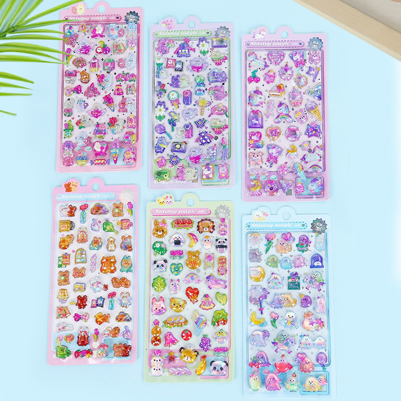 ぷくぷくシール 立体シール 6枚売り スマホ 手帳 : gaikicraft - 通販