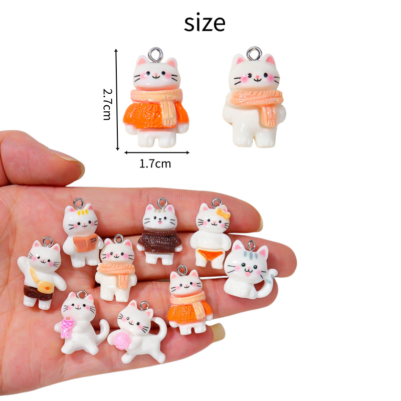 チャーム ネコ 樹脂 約50個入り ハンドメイド : gaikicraft - 通販
